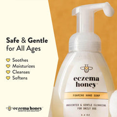 ECZEMA HONEY jar highlighting organic honey ingredient