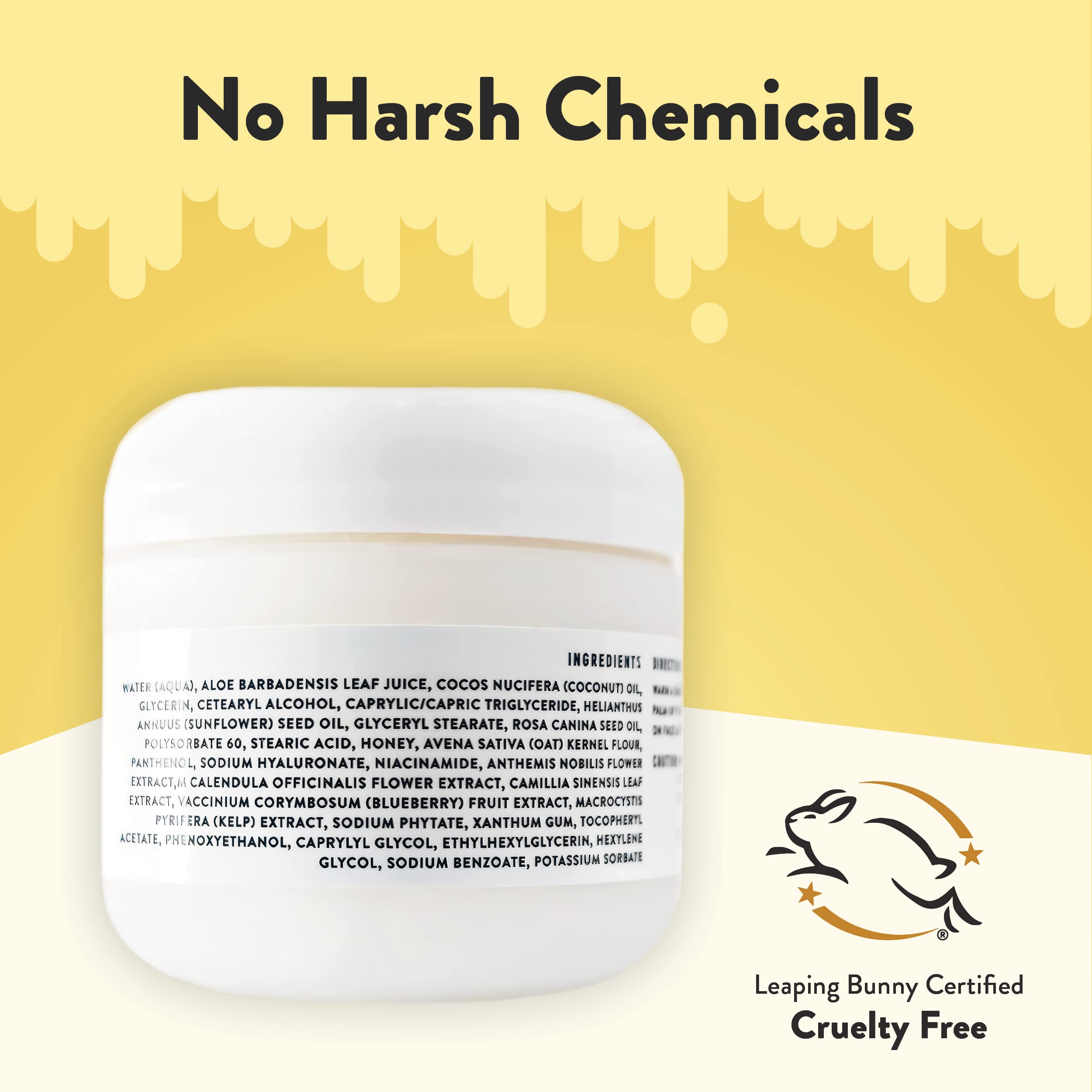 Eczema Honey packaging with Leaping Bunny certification label