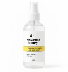 ECZEMA HONEY Premium Witch Hazel and Aloe Spray bottle pour for easy, soothing application.