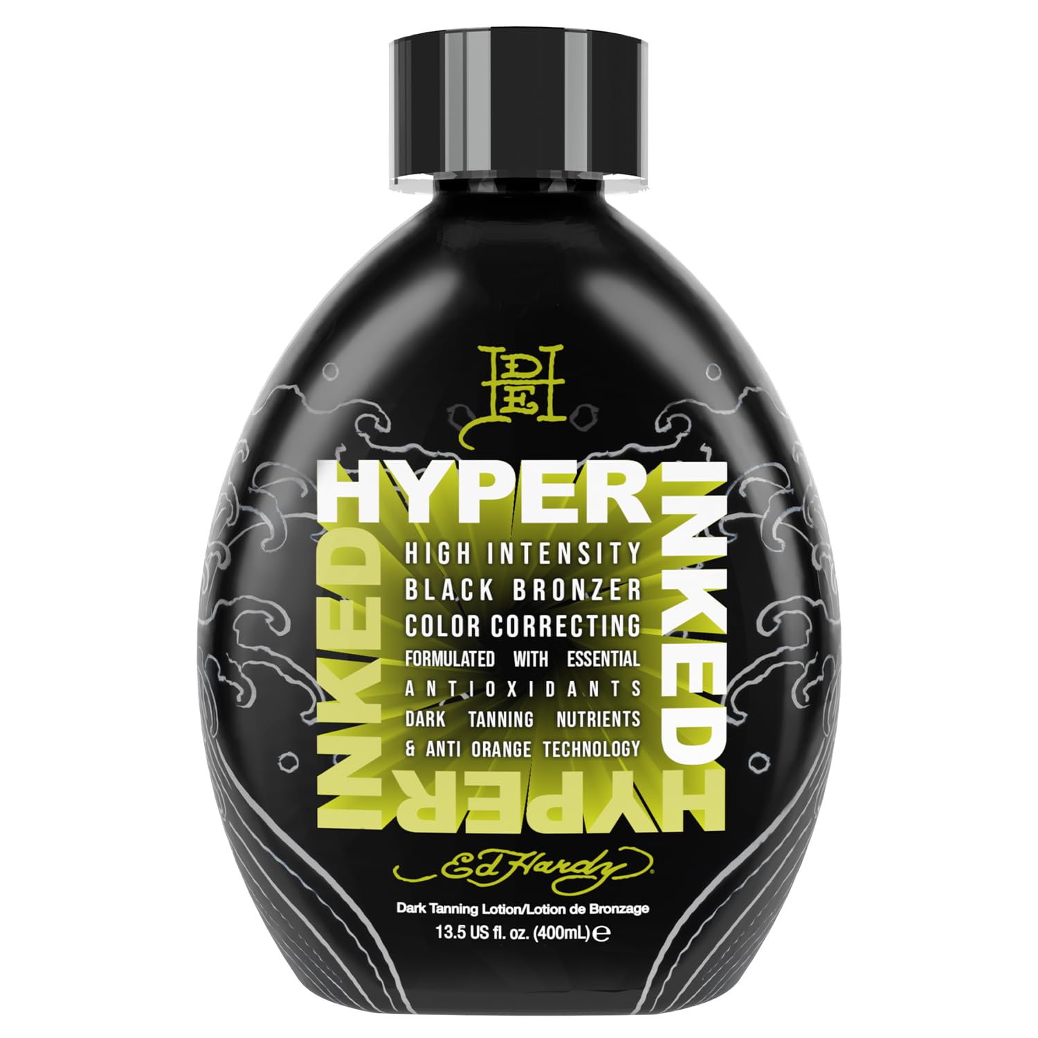 ED HARDY Hyper Inked bottle pump for easy dispensing and a precise bronzing experience