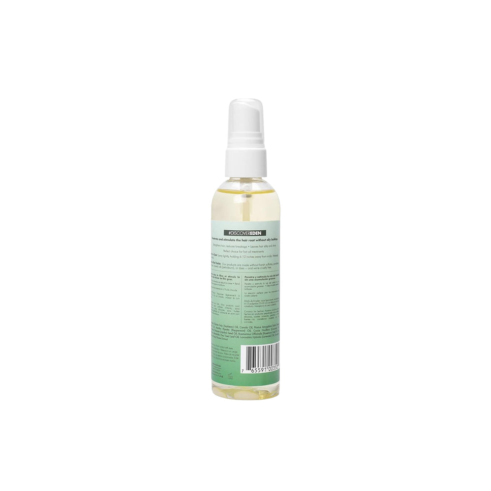 EDEN BodyWorks Peppermint Tea Tree Hair Oil 4oz bottle shown for daily routine.