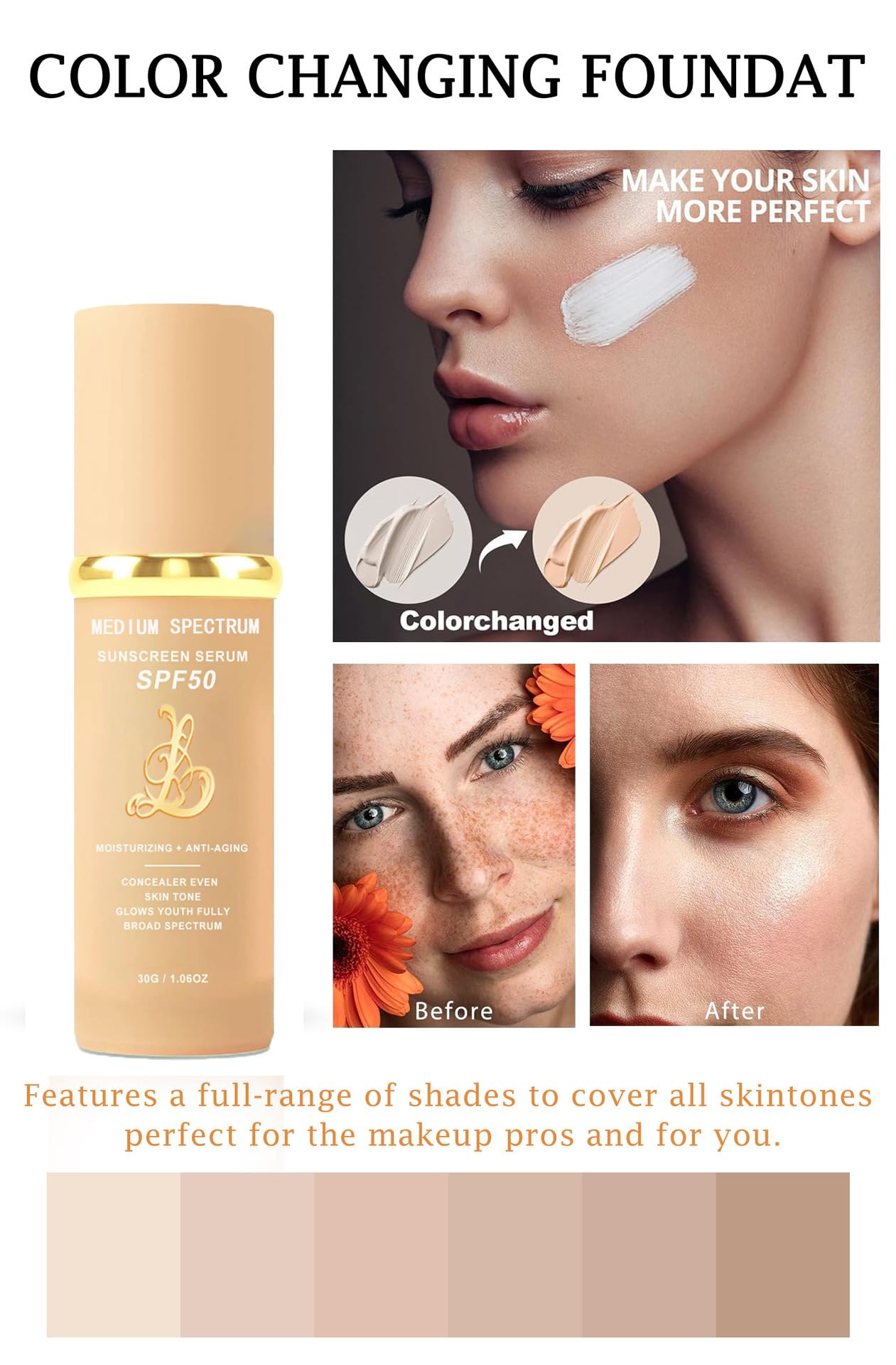 EdenEdges color-match swatch shows a seamless blend with natural demi-matte finish.