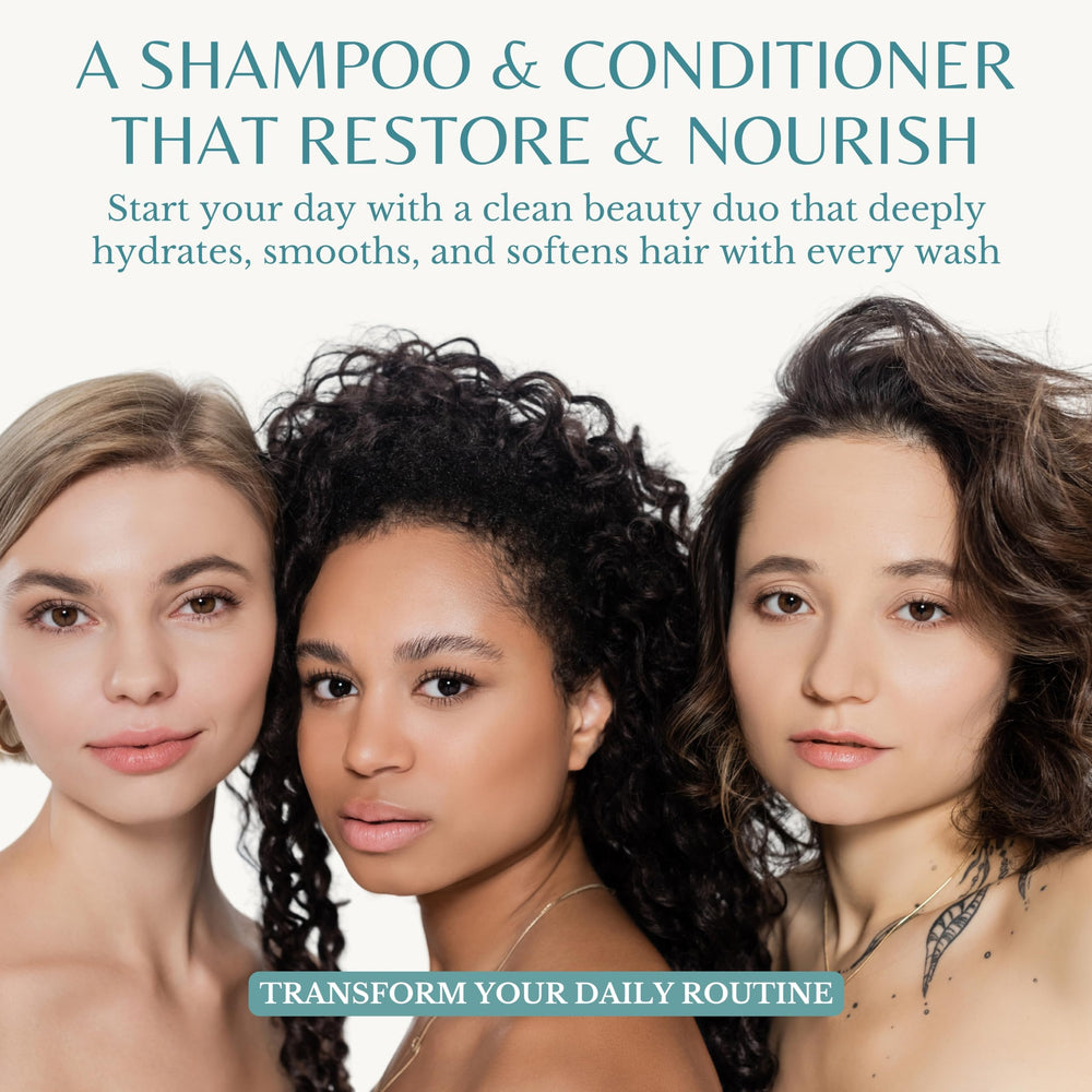 EDENIKA BOTANICALS hydration therapy visual emphasizes long-lasting moisture for dry strands