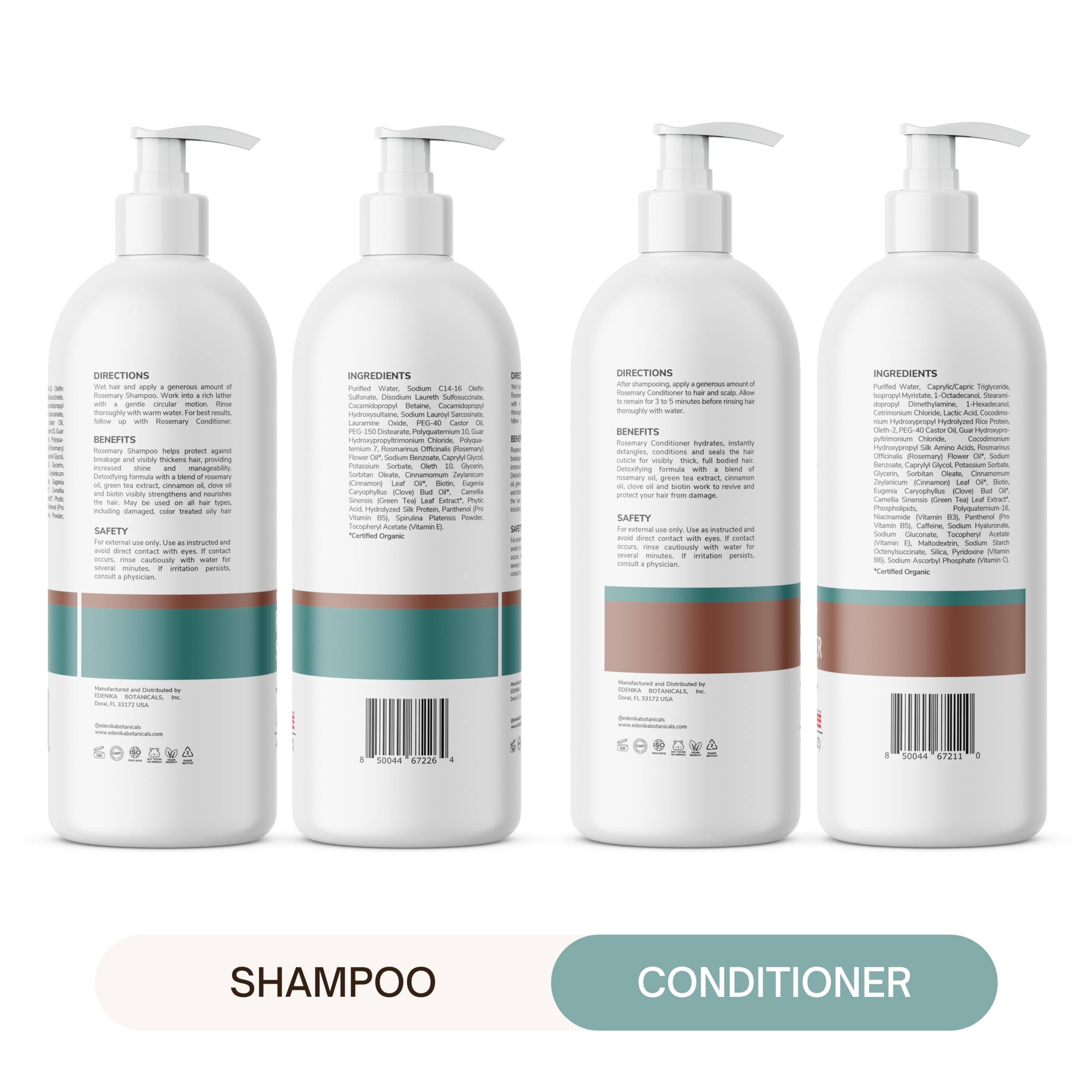 EDENIKA BOTANICALS finished hair—soft, shiny look after use.