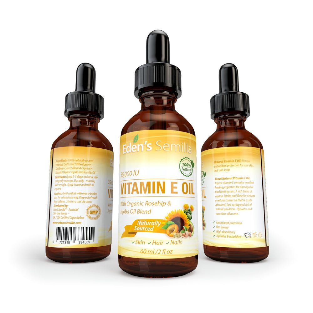 Eden's Semilla rosehip jojoba blend closeup highlighting natural carrier oils.