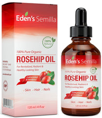 Eden's Semilla rosehip oil bottle with dropper for smooth daily hydration.