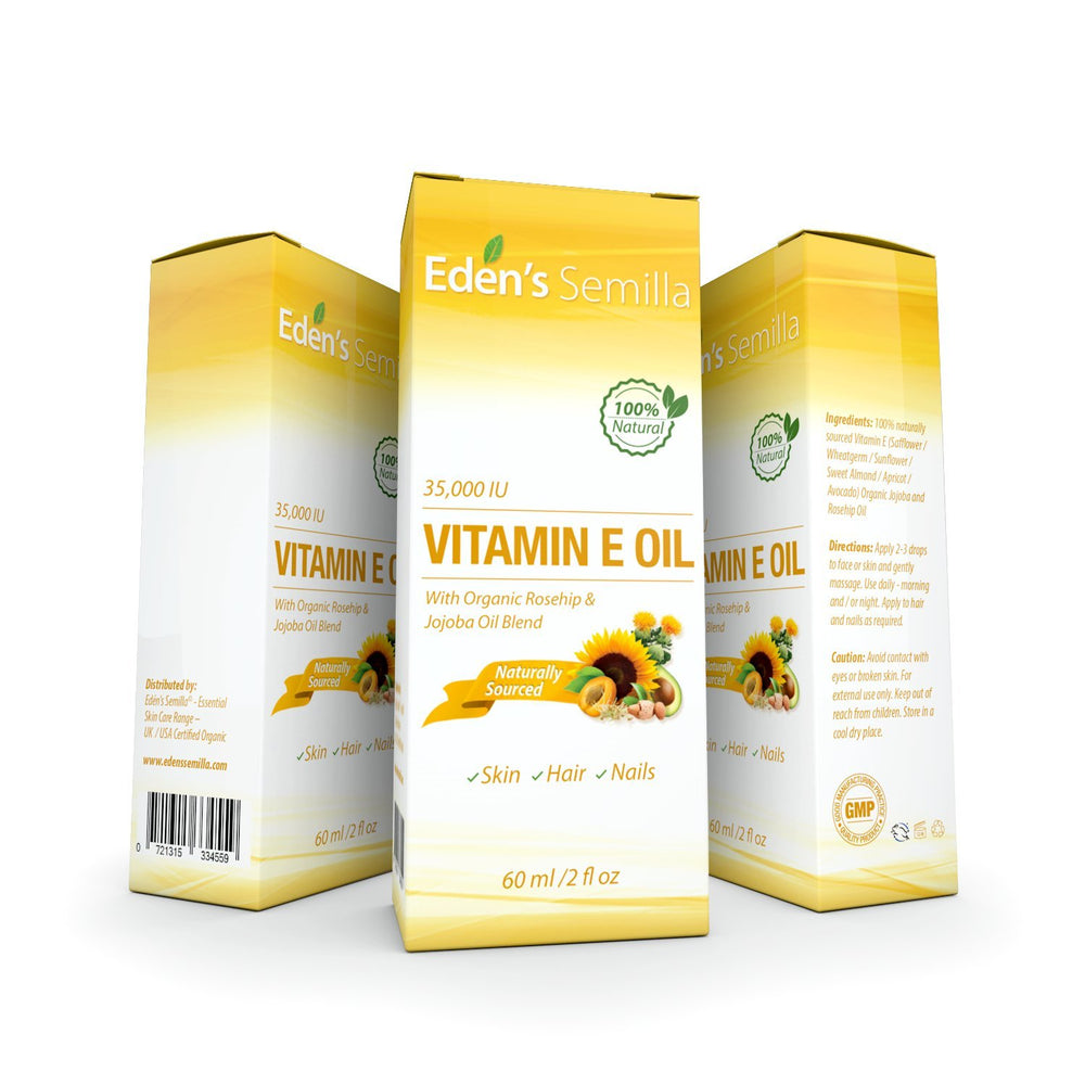 Eden's Semilla vitamin e application closeup showing fast absorption.