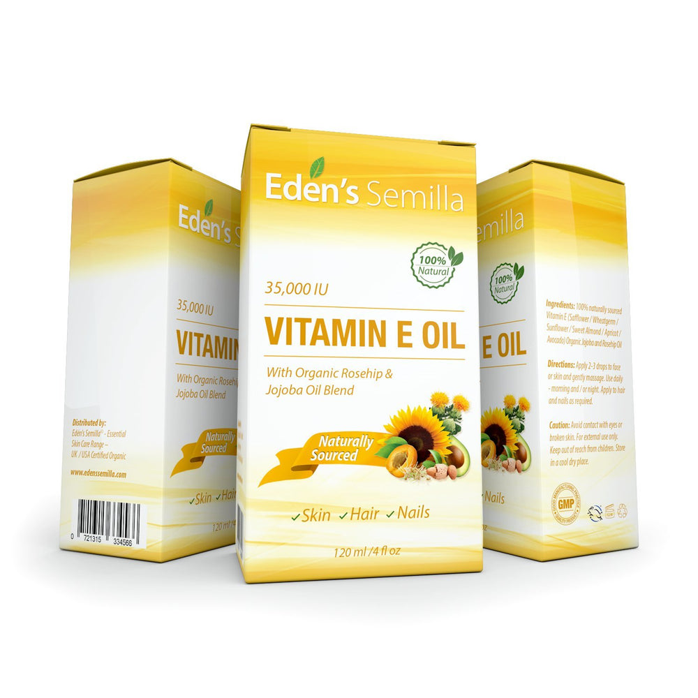 Edens Semilla Vitamin E Oil with rosehip and jojoba blend for nourishing skin