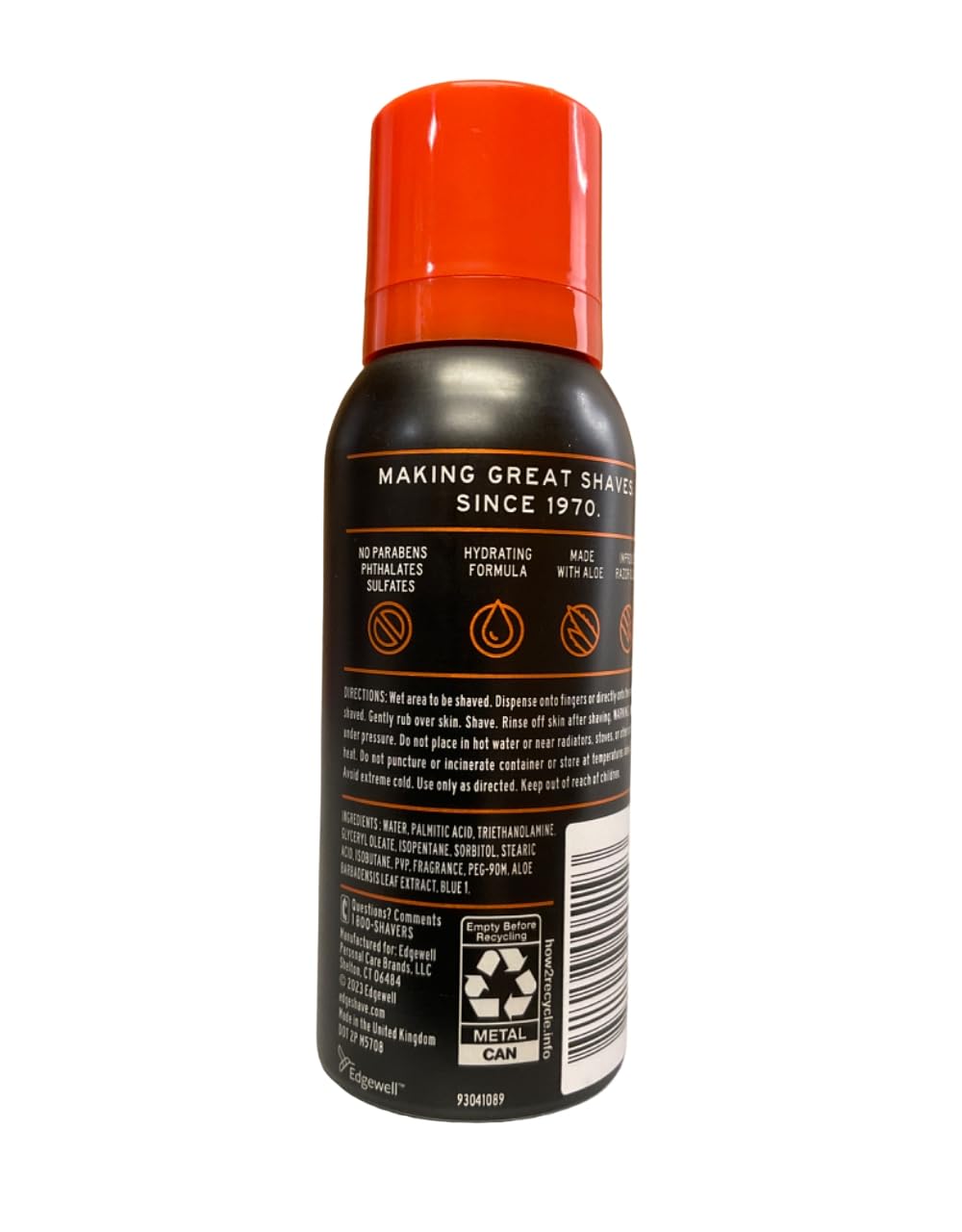 Edge Shave Gel Sensitive Skin foamy lather cushions the skin for a comfortable shave