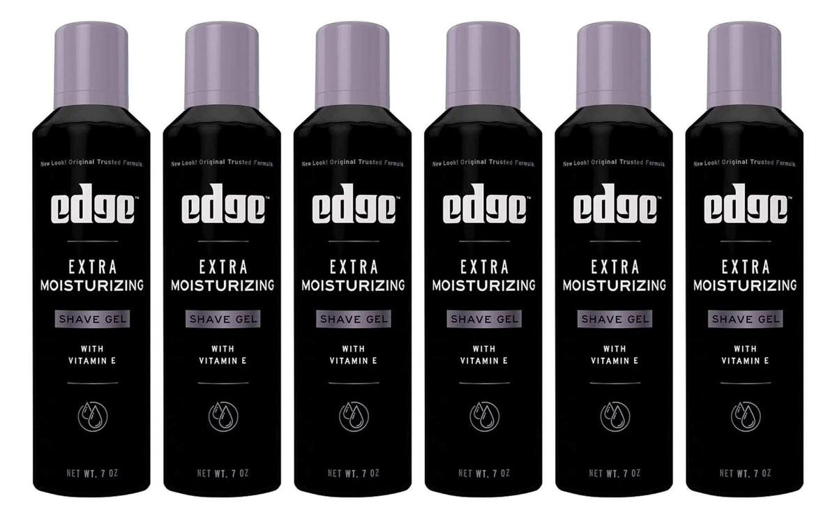 Edge Shave Gel with Vitamin E bottle 7 oz delivers hydration for a smooth shave