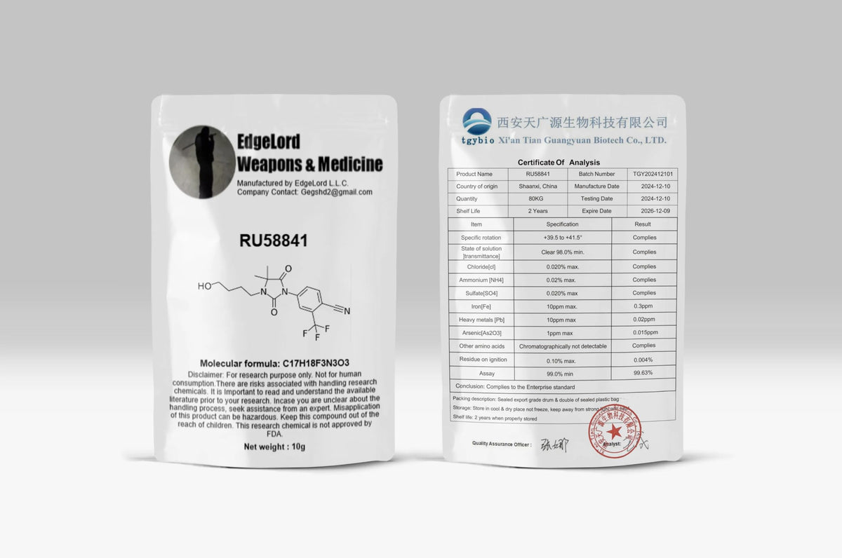 EdgeLord RU58841 10g bag for androgen receptor research