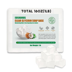 EDSRDRUS 1lb unscented glycerin base cubes for melt-and-pour crafting.