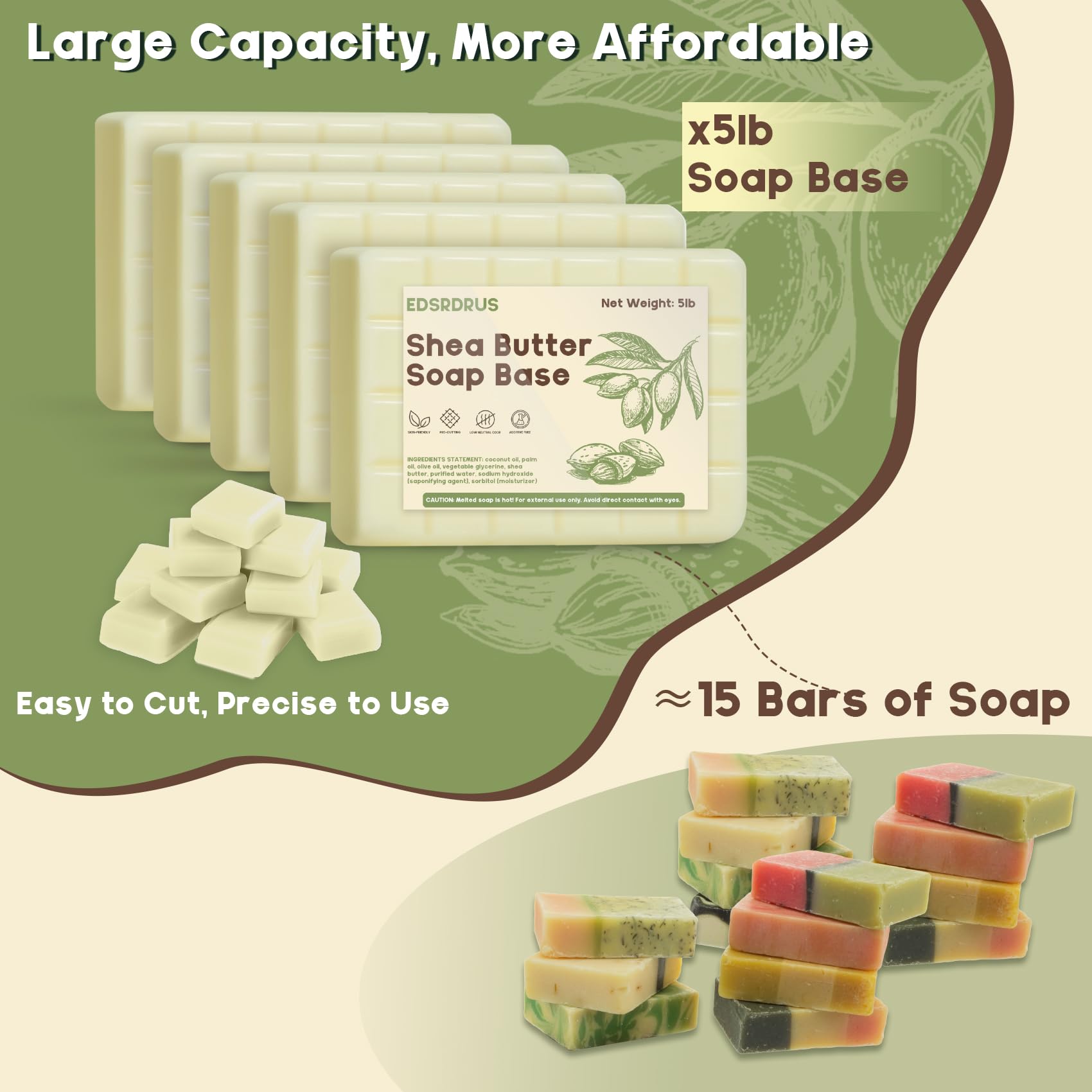EDSRDRUS melt-and-pour base for smooth pours in seconds.
