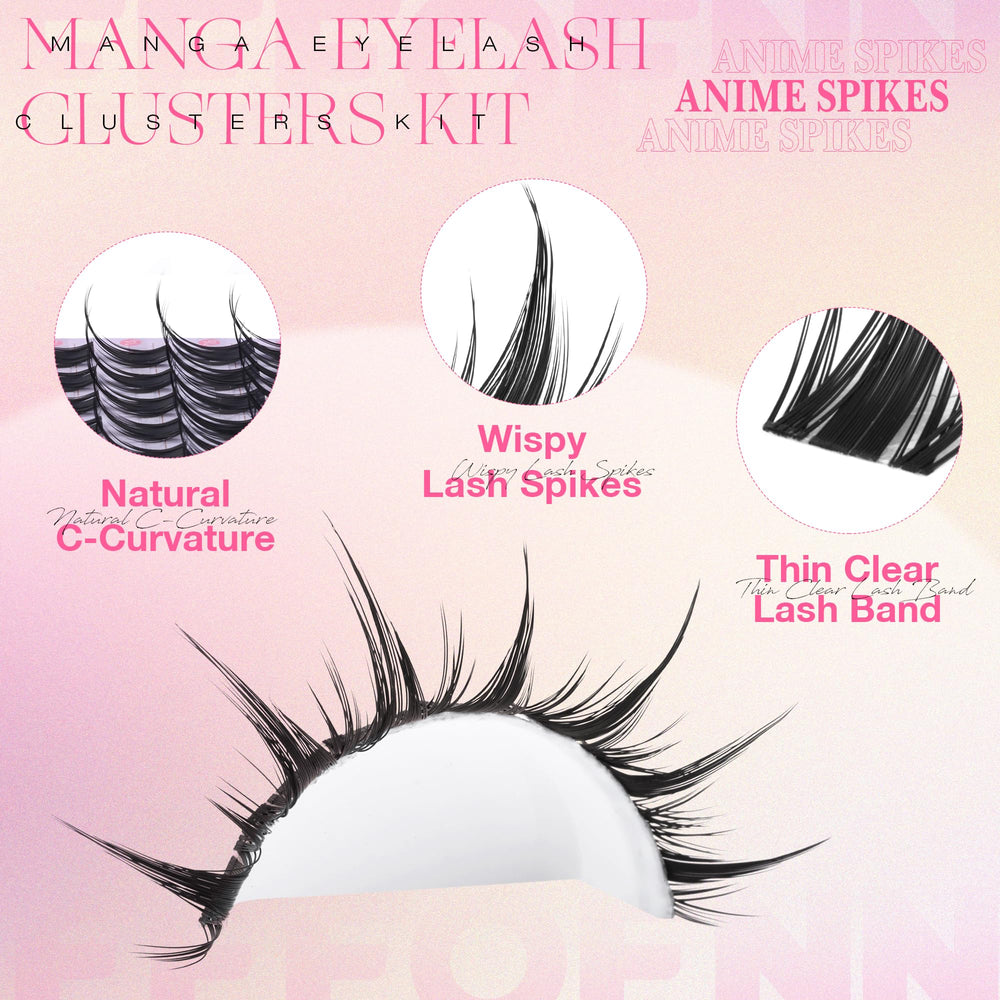 Eefofnn Clear band lashes blend seamlessly with natural lash line.