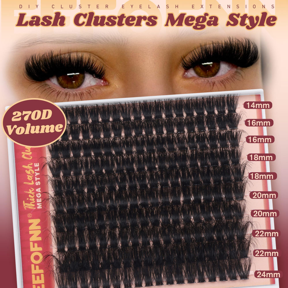 Eefofnn fluffy lash clusters dramatic eye effect perfect for bold looks