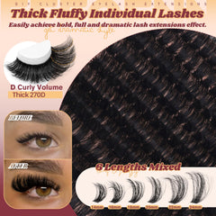 Eefofnn fluffy lash clusters soft feather-light fibers for comfortable all-day wear