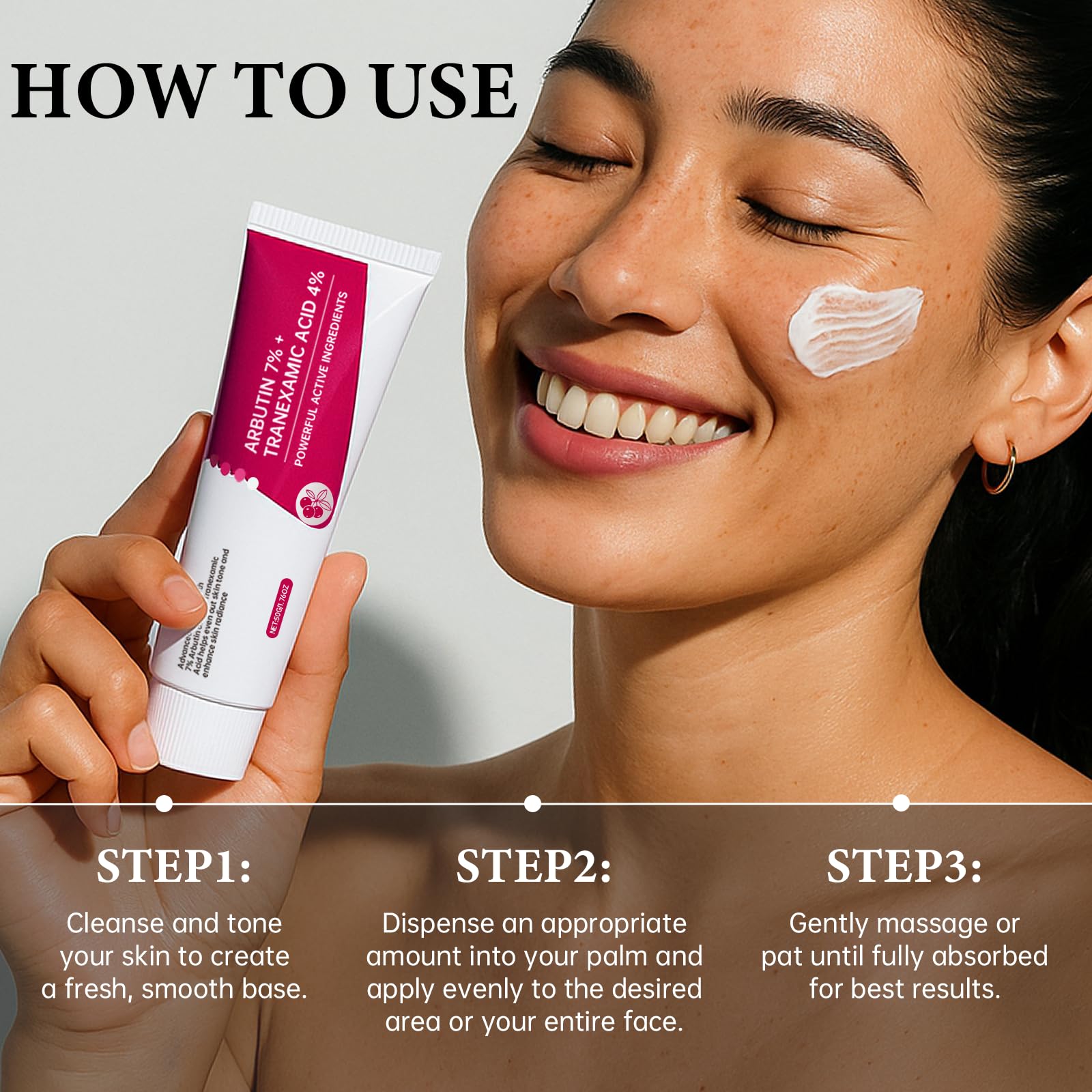 EELHOE active ingredients label close-up signals pigmentation support.
