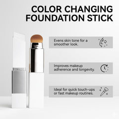 EELHO foundation stick swatch blended on skin for an even complexion