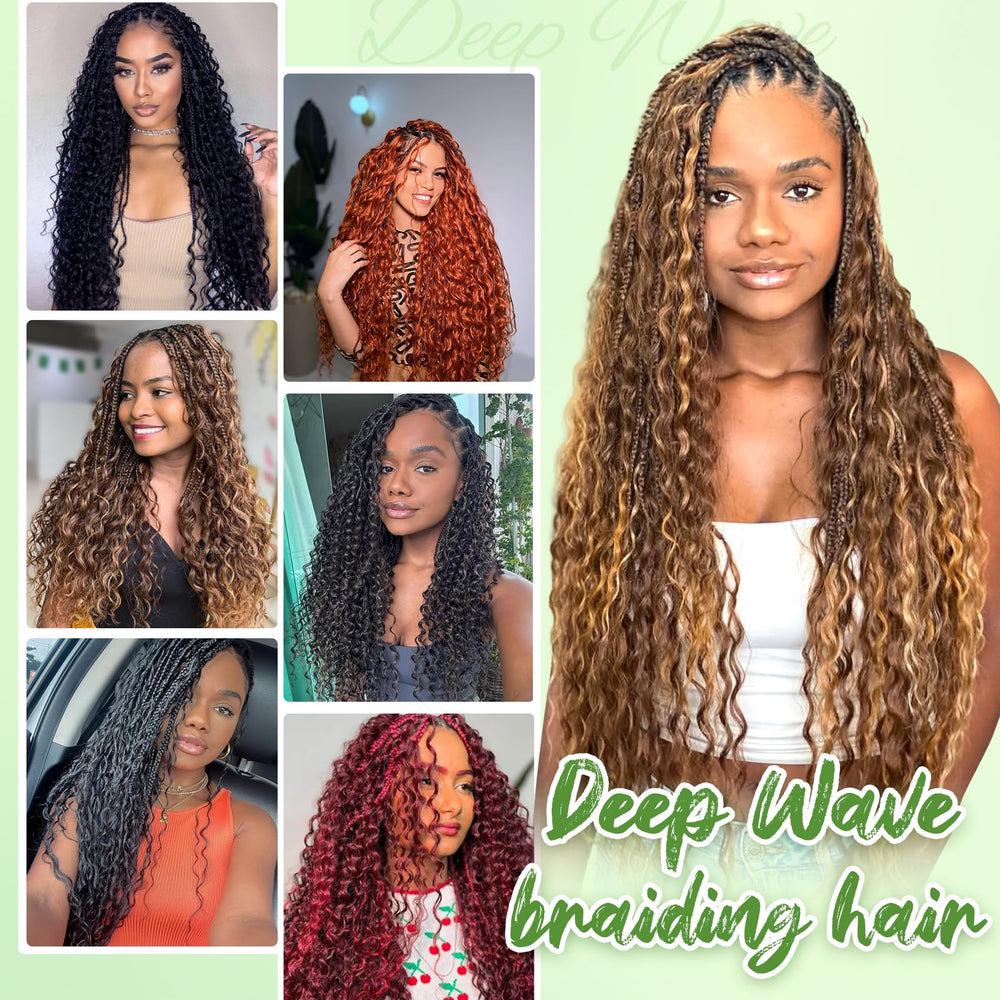 EERYA 14 inch burgundy deep ocean wave hair ready to wear.