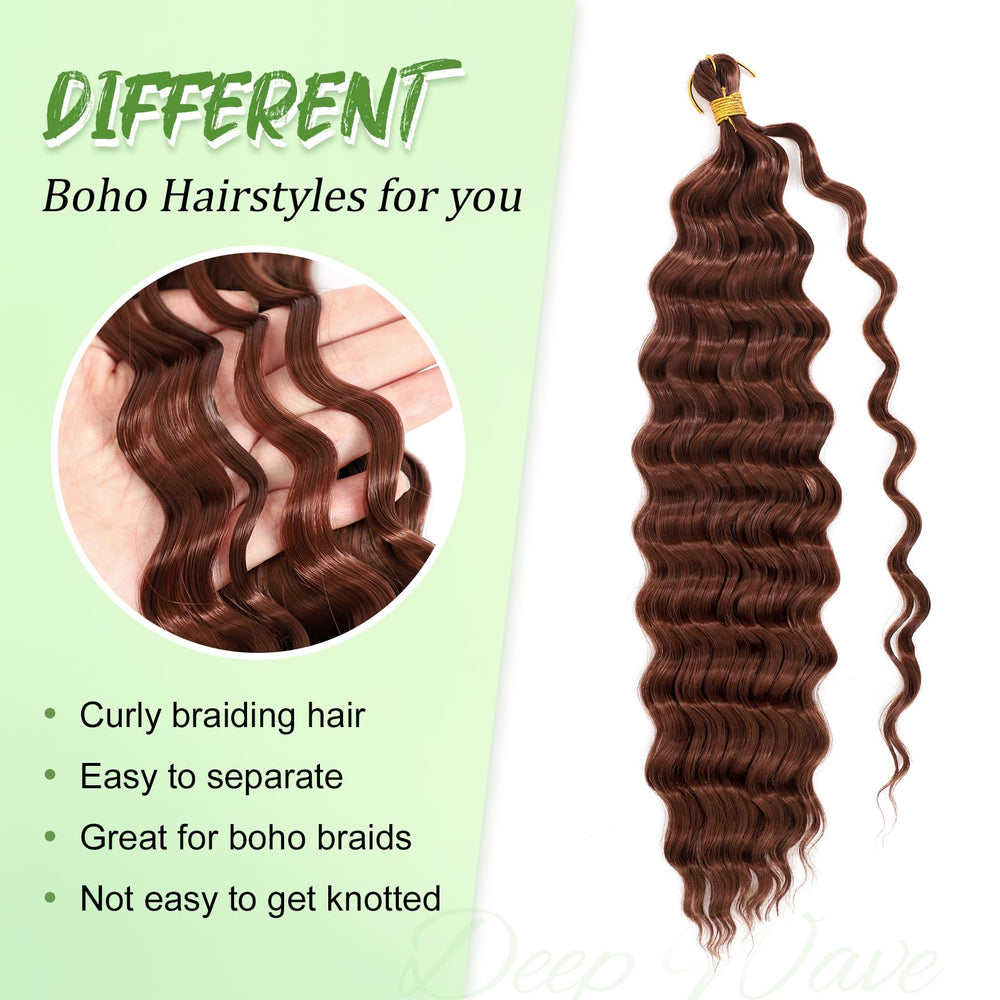 EERYA goddess box braids deep wave blends with natural hair.