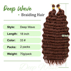 EERYA long curly braiding hair 18-inch easy crochet installation.