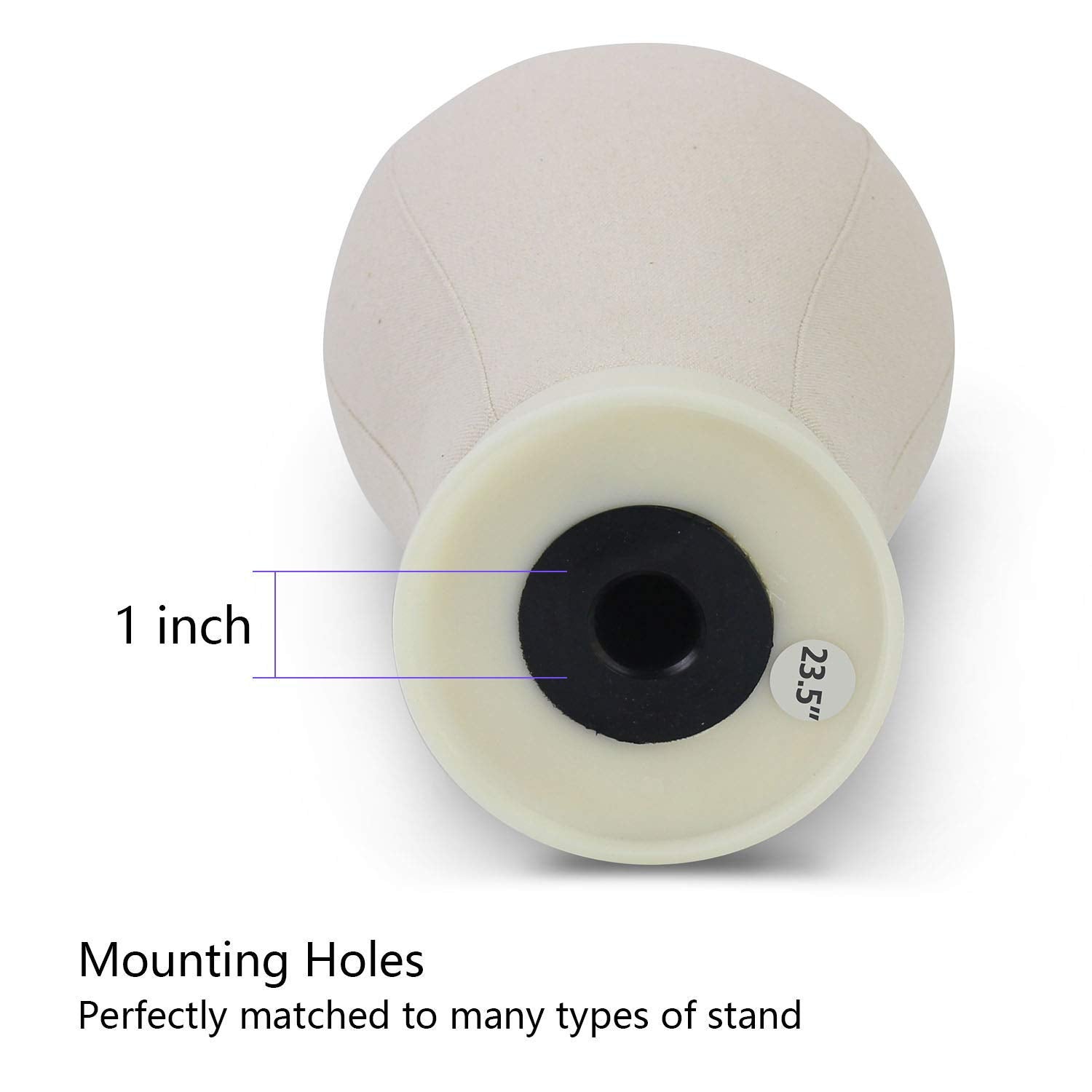 EERYA polyurethane-core wig head provides sturdy pinning support
