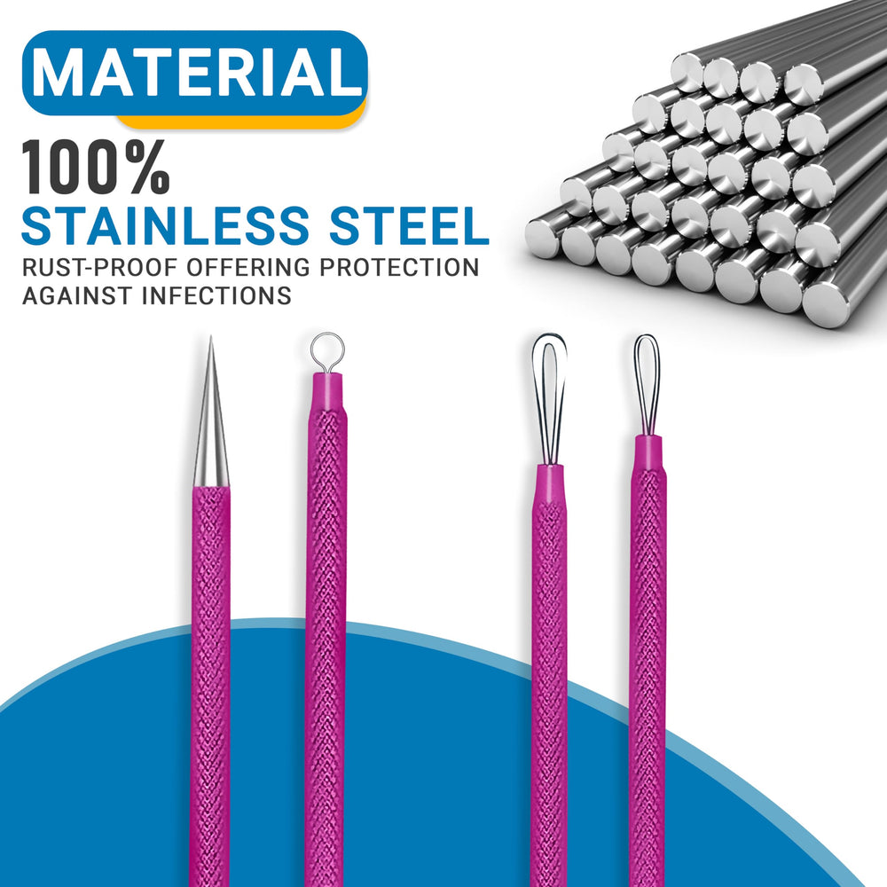 EFAH SPORTS Care dual-pack pimple extractors ideal for beginners.