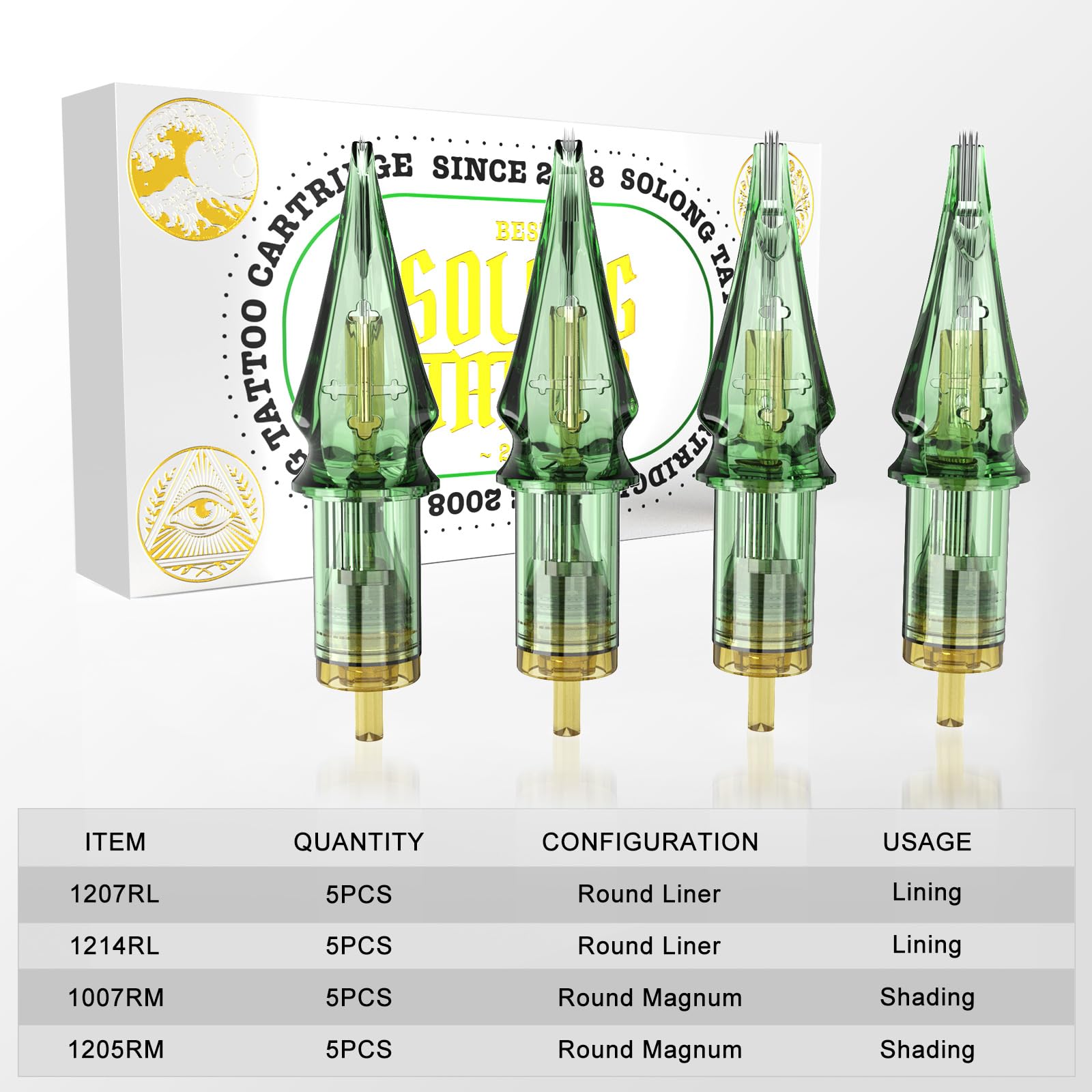Effeer compatible with market needles for customized tattoo setups.