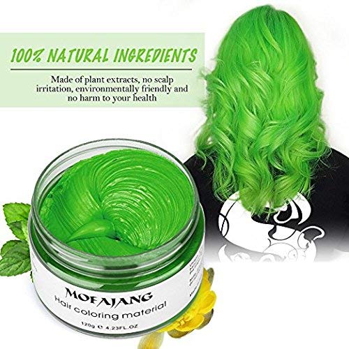 EFLY green wax on styled hair, showcasing a unisex look