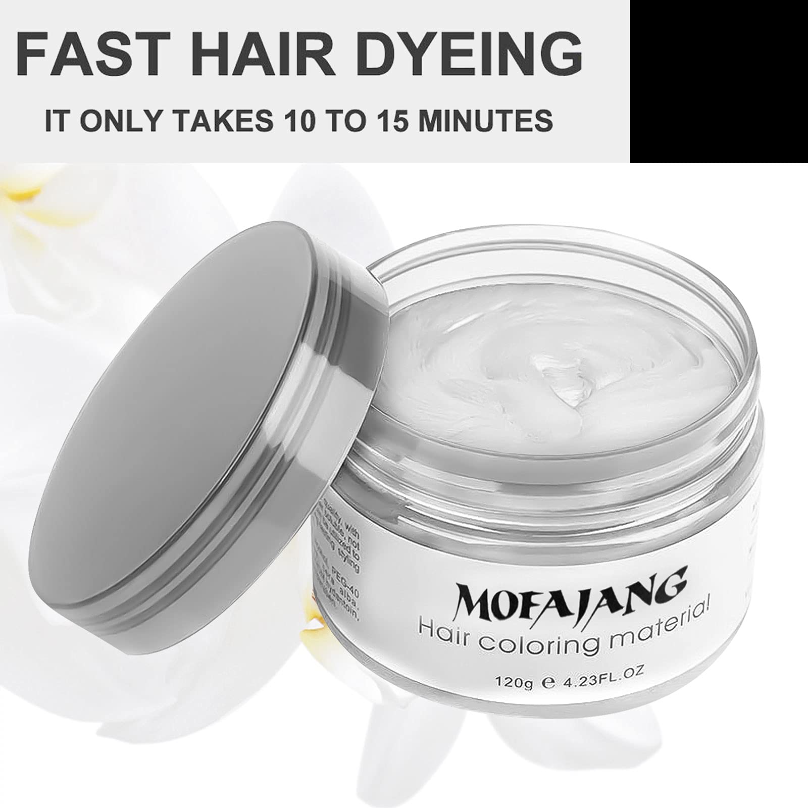 EFly Hair Wax White tube closeup highlights smooth texture and quick color.