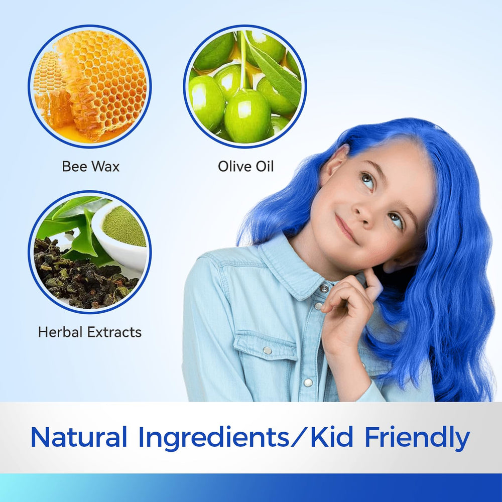 EFLY party cosplay blue hair wax for dramatic color.