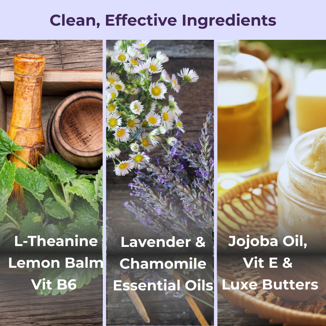 Efpy Calm lip balm label communicates natural oils and ethical formulation.