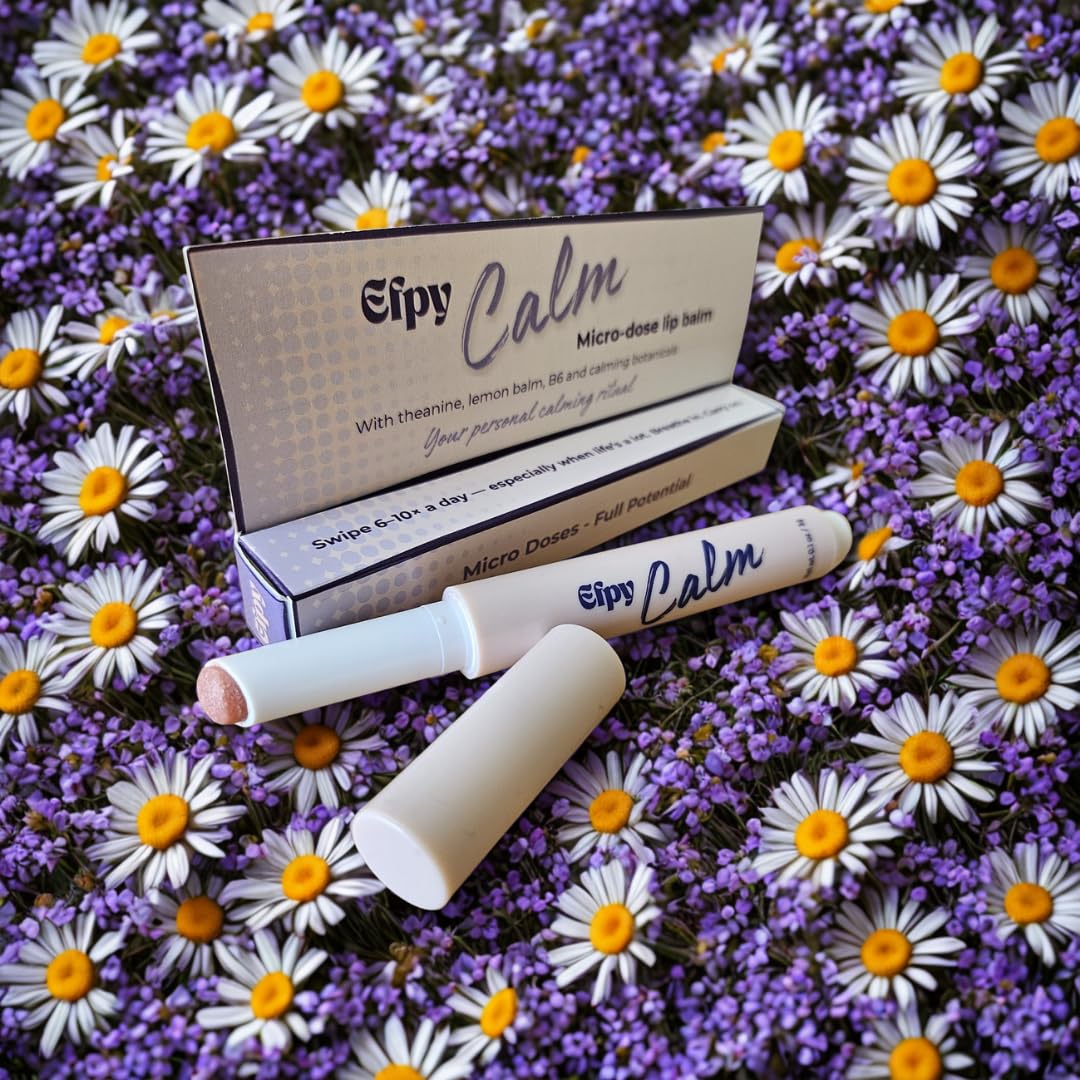 Efpy Calm lavender chamomile scent evokes relaxing aromatherapy moments.