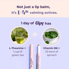 Efpy Calm lip balm packaging highlights lavender and chamomile relaxation.