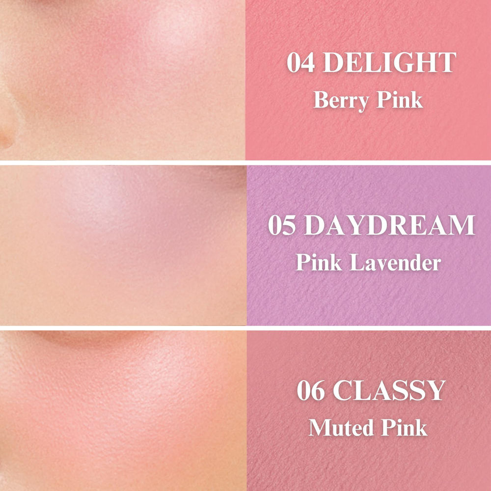 EGLIPS All Over Blusher demonstrates buildable texture without caking