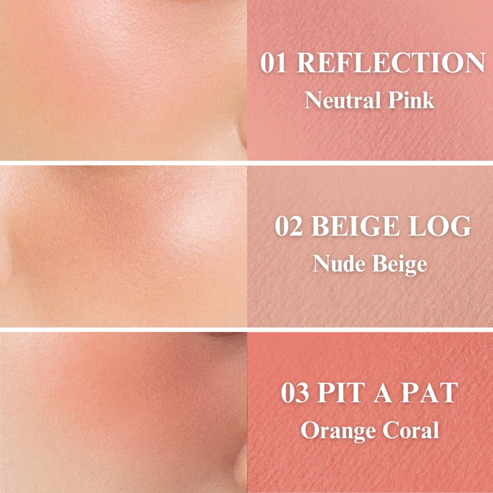 EGLIPS All Over Blusher creamy jelly application on lids for effortless color payoff.