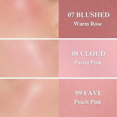 EGLIPS All Over Blusher on eyelids shows translucent watercolor finish for delicate definition.