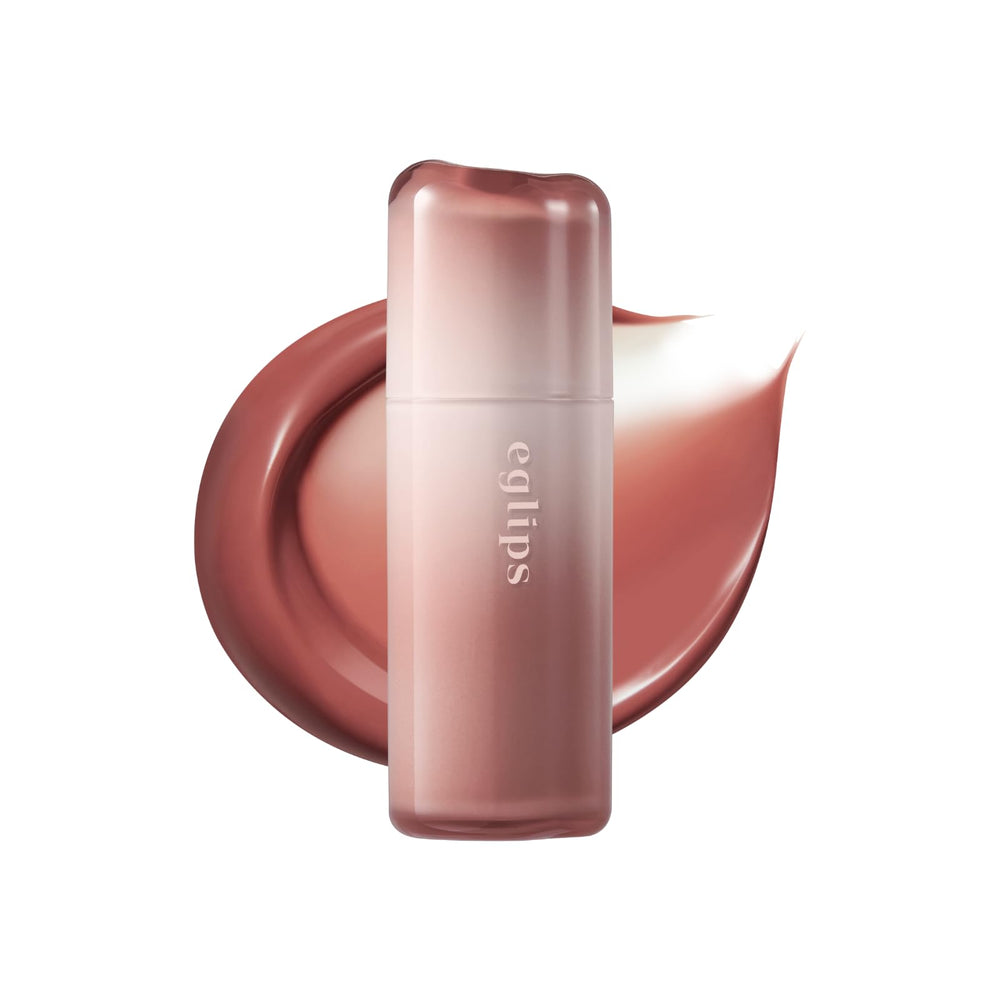 EGLIPS Dew Glaze Tint 02 Lazy packshot highlights long-lasting color with a luminous gloss