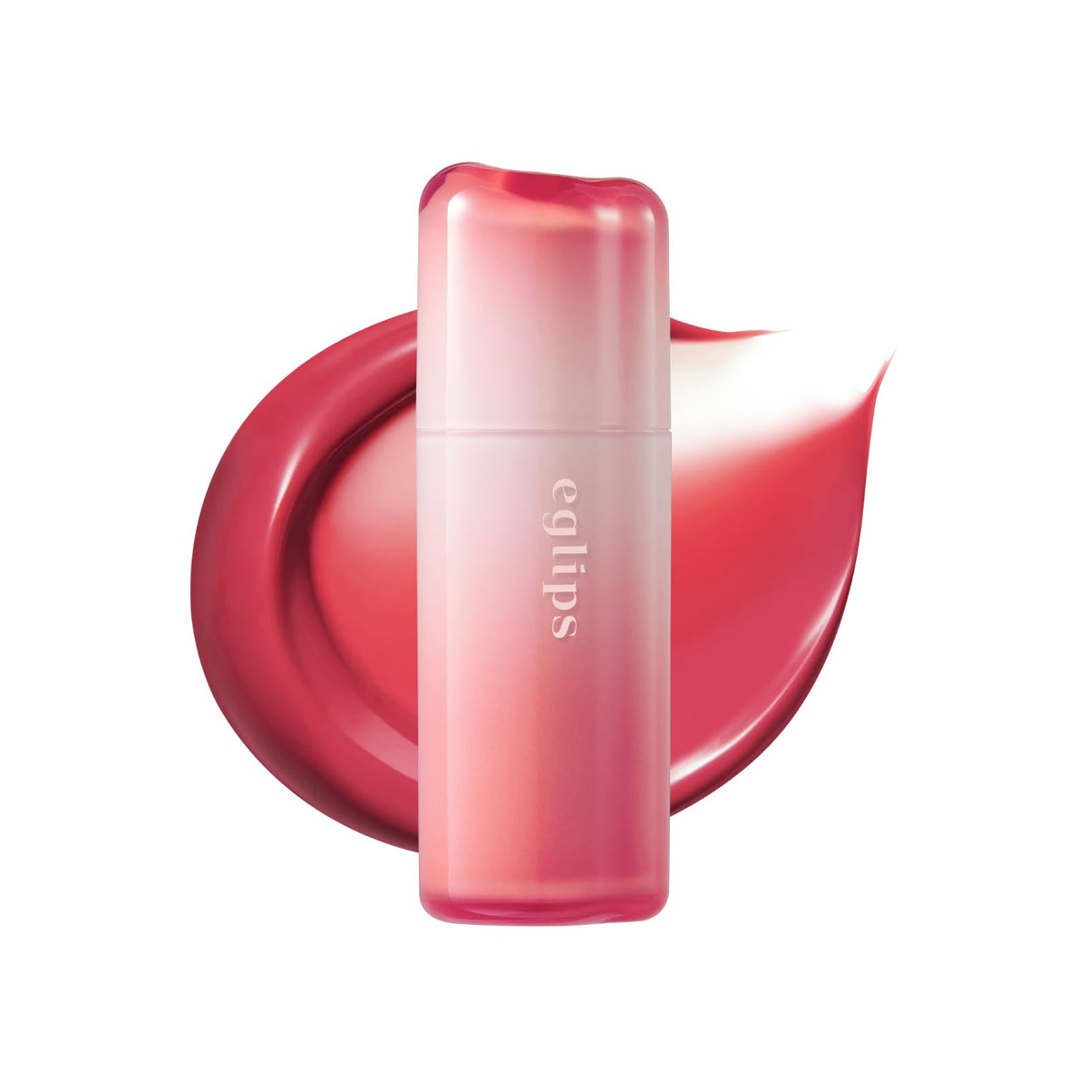 EGLIPS Dew Glaze Tint Sorbet 05 close-up showcases hydrating shine.