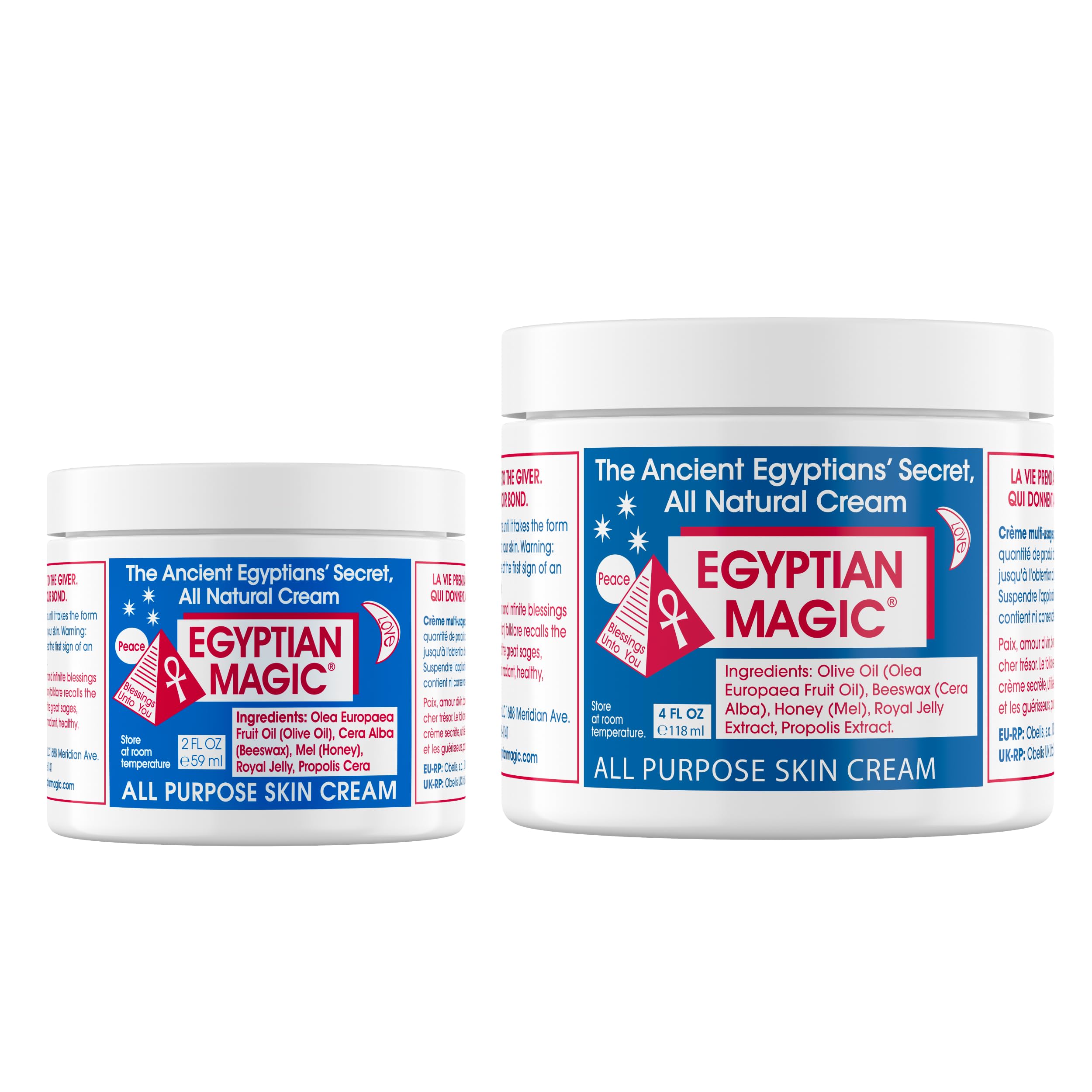 Egyptian Magic face cream application for rich hydration and gentle nourishment.