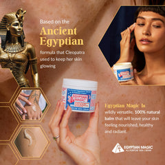 Egyptian Magic ingredients close-up highlighting honey and beeswax for nourishment.