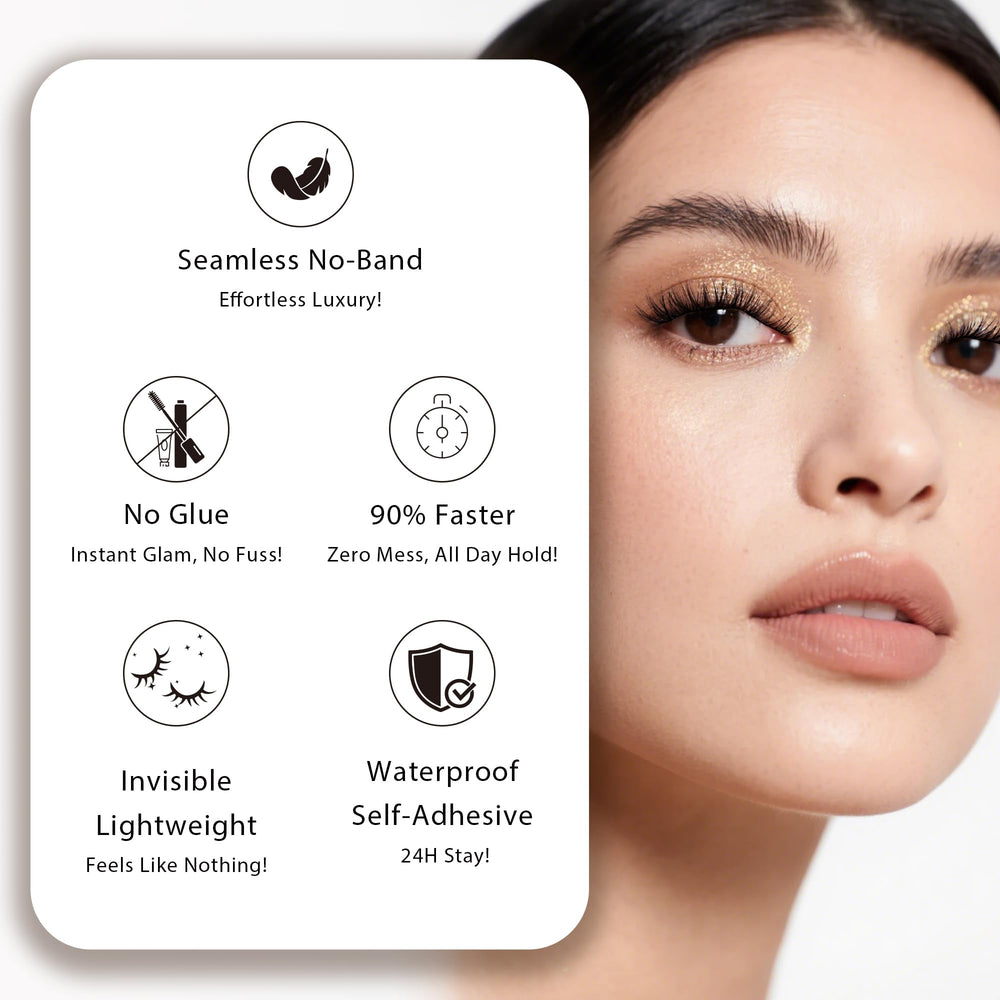 EHSZM BEAUTY self-adhesive lash base provides mess-free application and comfortable wear.