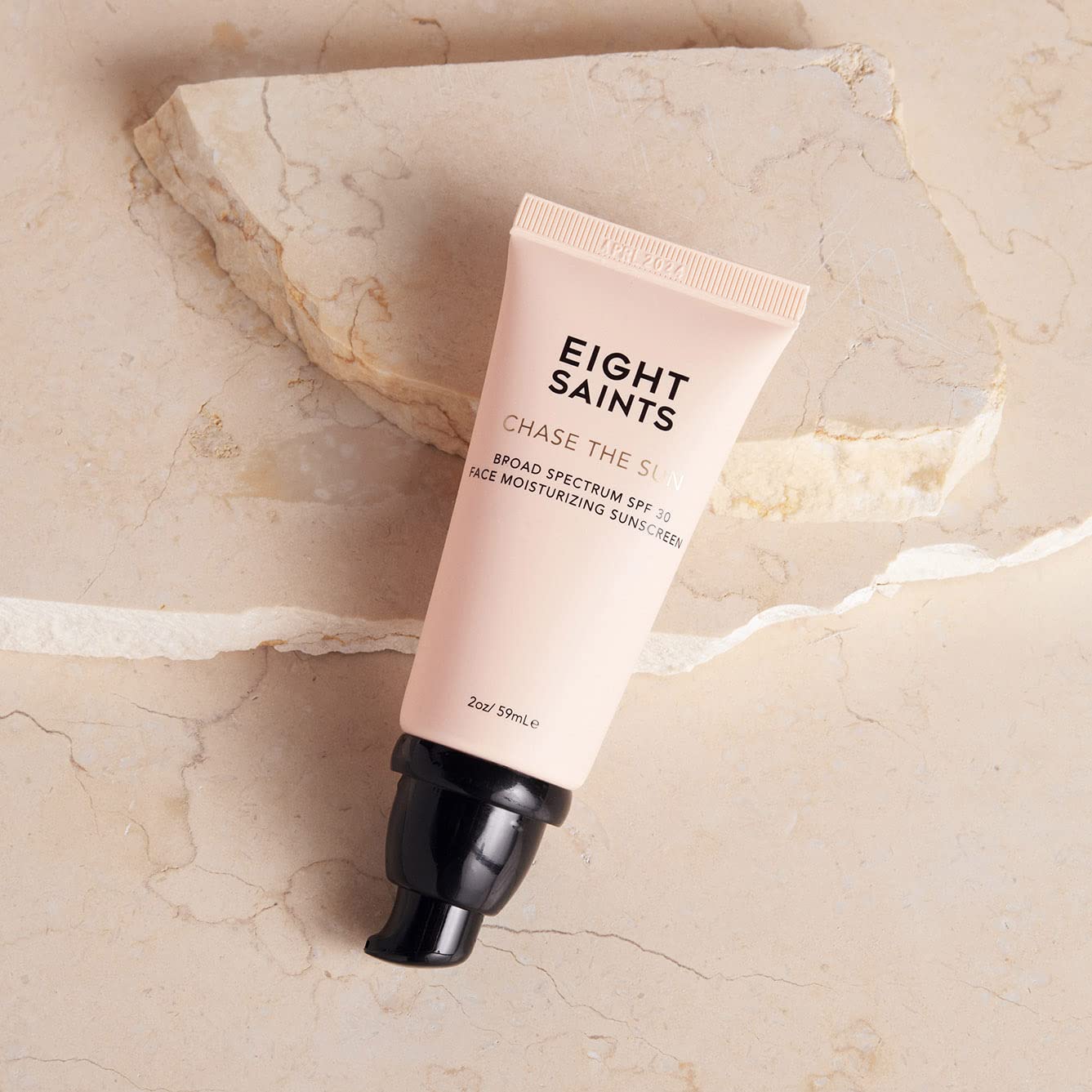 Eight Saints Chase the Sun SPF 30 applied for lightweight, radiant hydration.