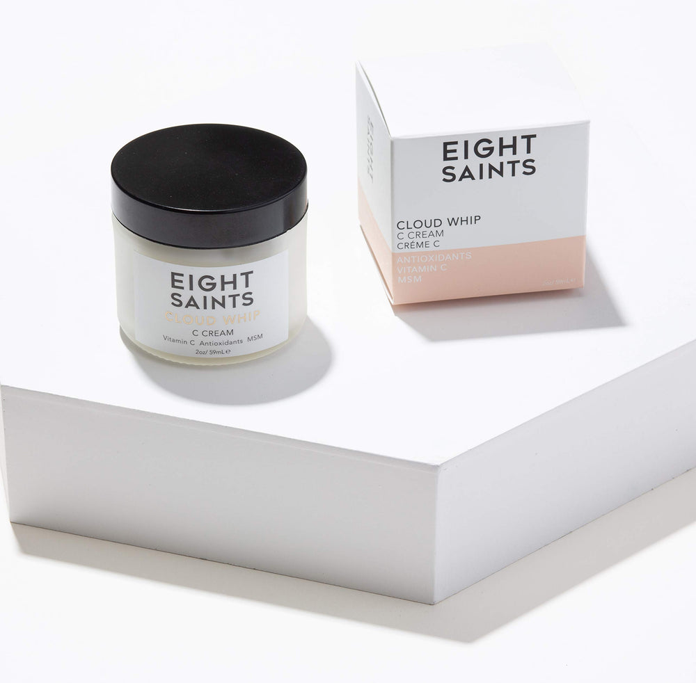 Cloud Whip jar close-up shows fluffy texture for smooth, quick absorption.