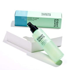 Eight Saints Coast is Clear bottle label highlights fragrance-free, cruelty-free formulation.