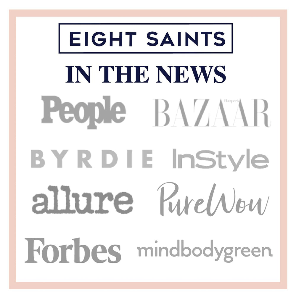 Eight Saints Down To Earth Mud Gel Face Wash packaging shows Maine-made, cruelty-free branding.