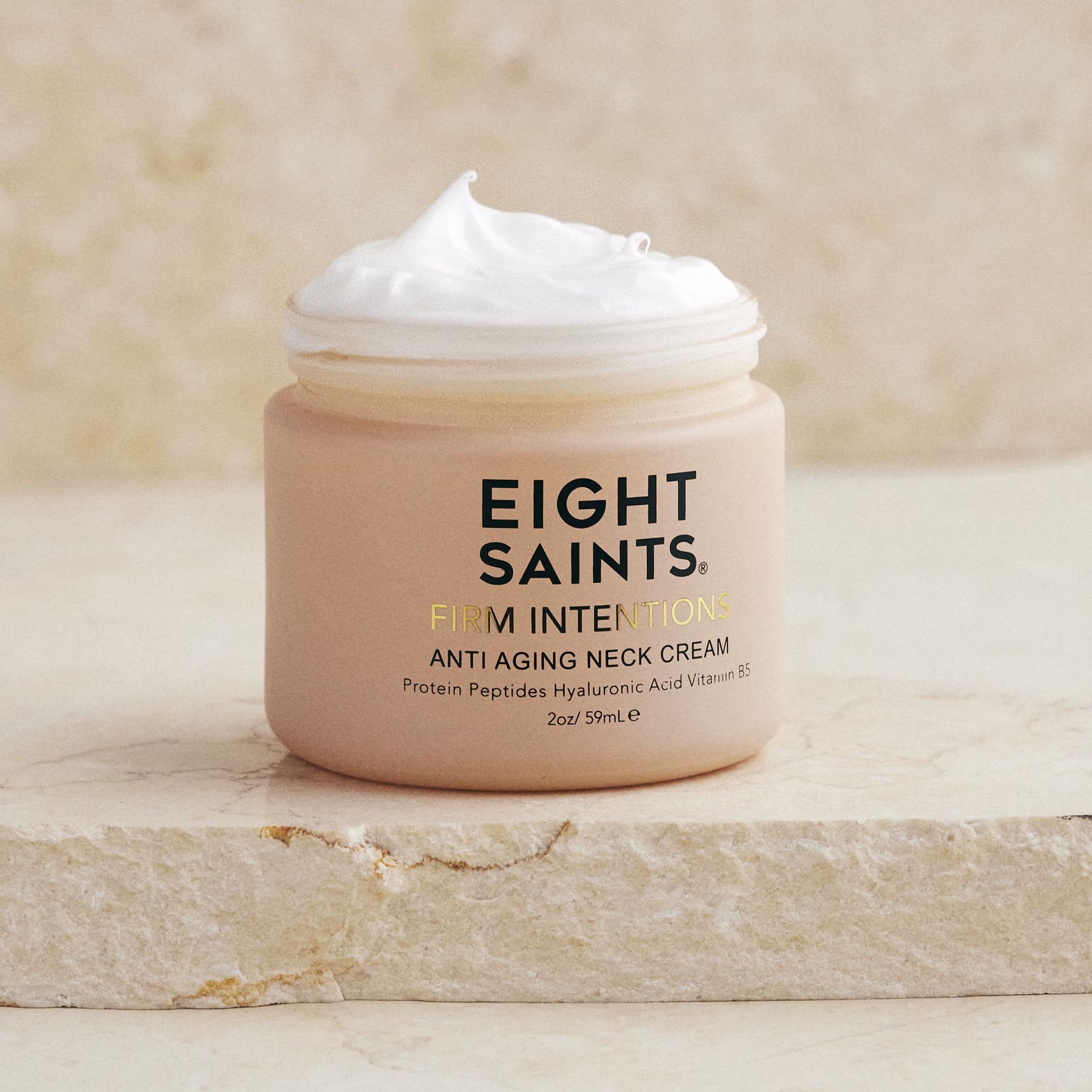 Eight Saints Firm Intentions neck cream ingredients like peptides for elasticity