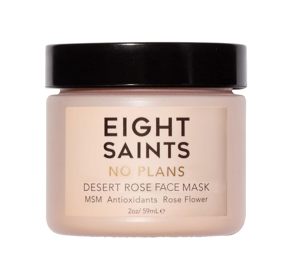 Eight Saints No Plans Clay Mask jar for gentle pore care and cleansing.