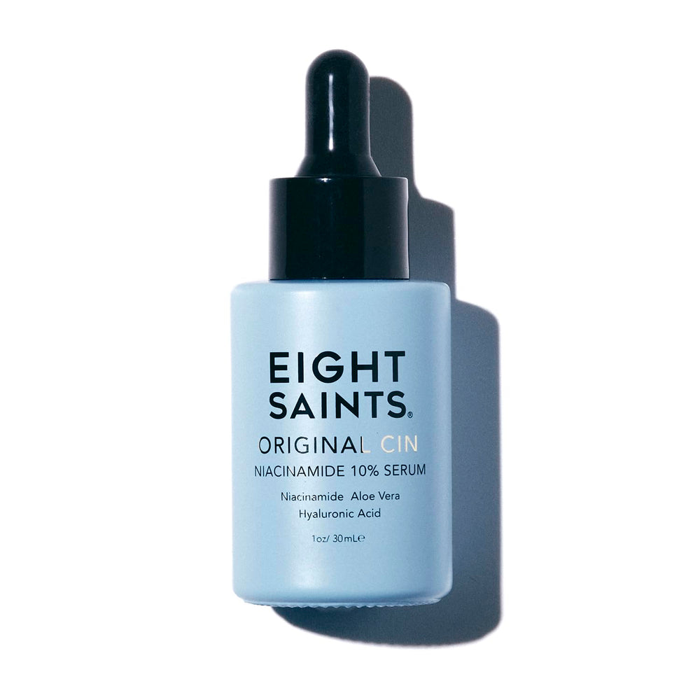 Eight Saints Original Cin bottle with pump for easy daily application and hydration.