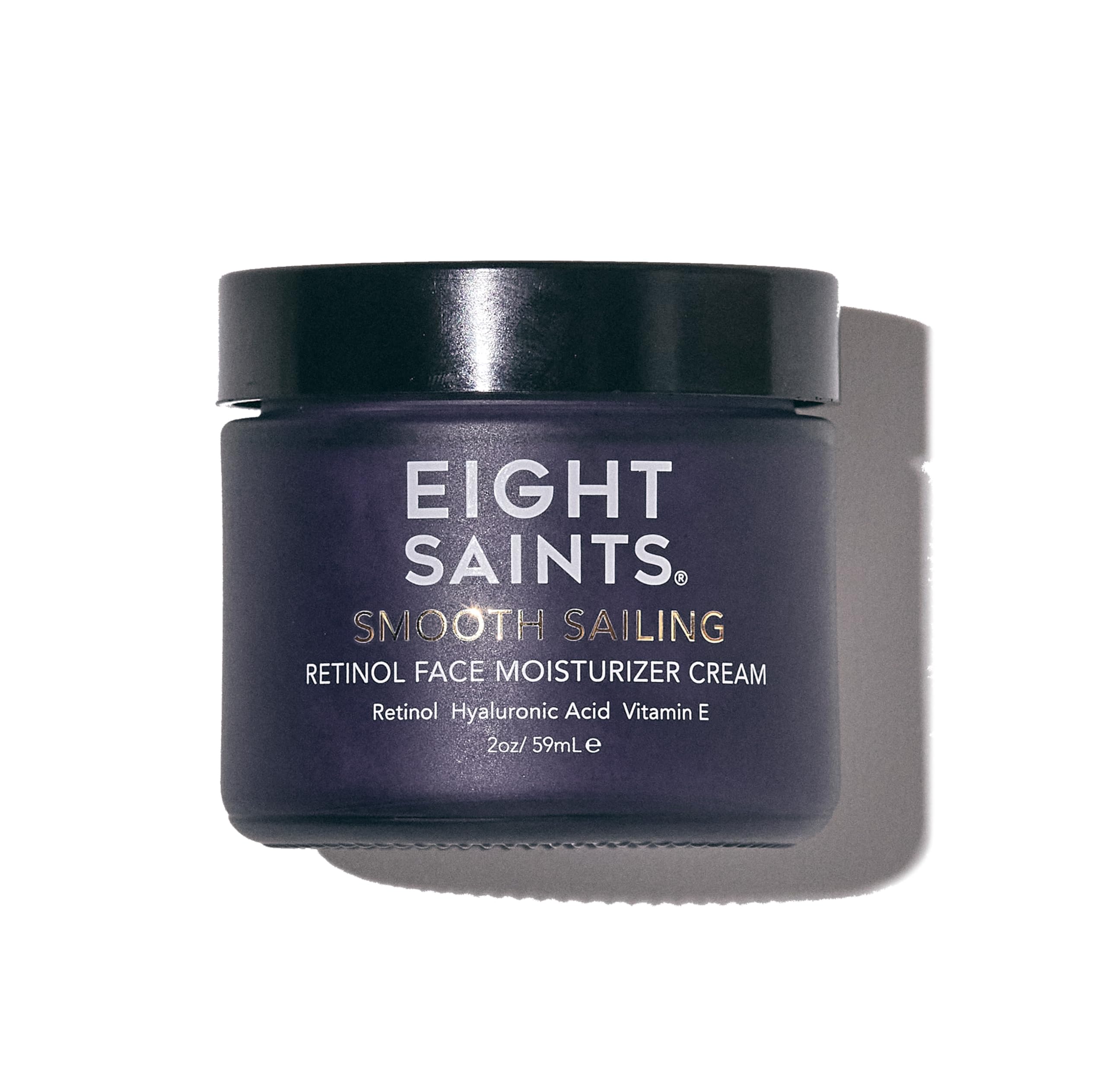 Eight Saints Retinol Moisturizer bottle pump for easy daily application.